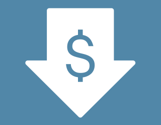 Lowest cost of ownership icon.