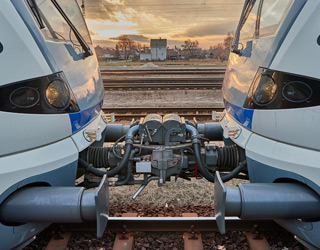 Two trains connected