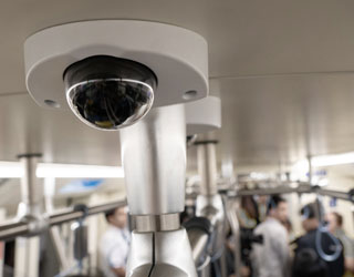 Surveillance camera inside subway