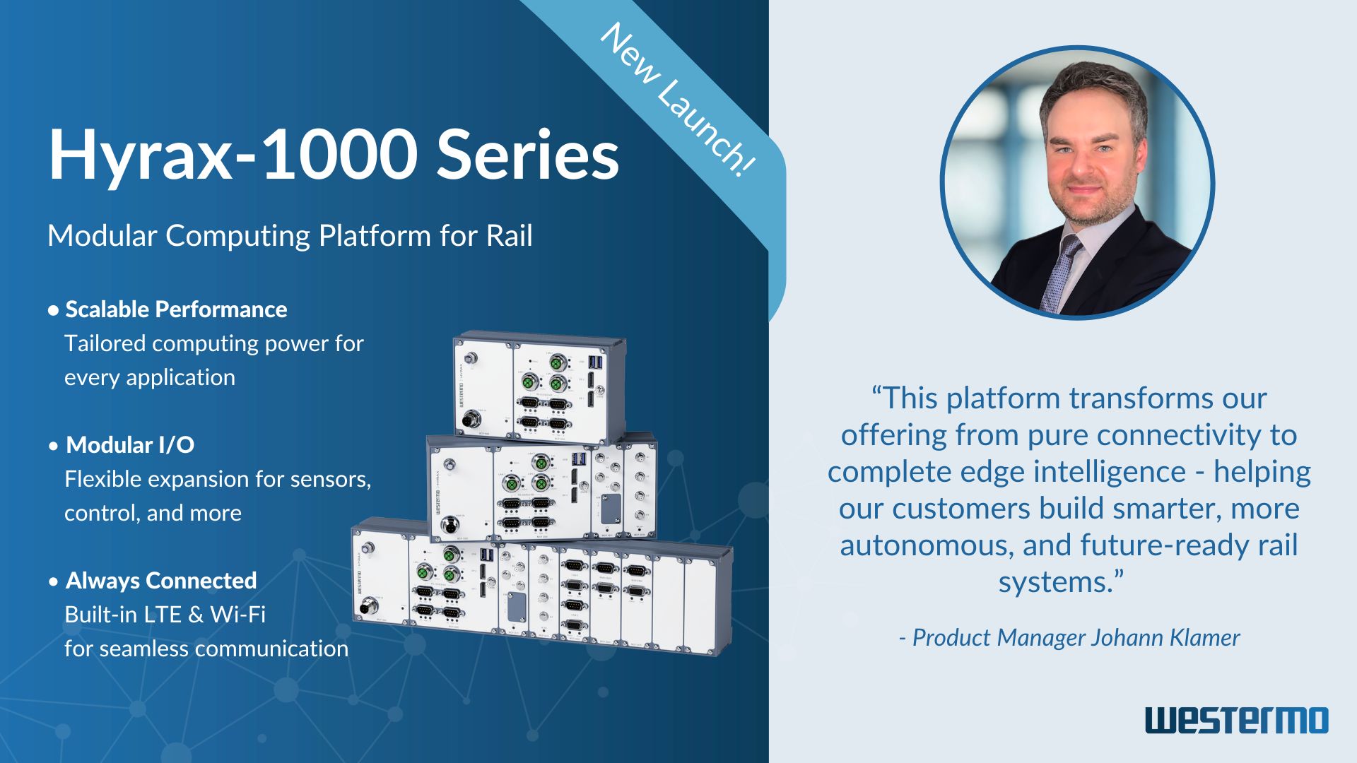 Picture of product launch of Hyrax-1000 series