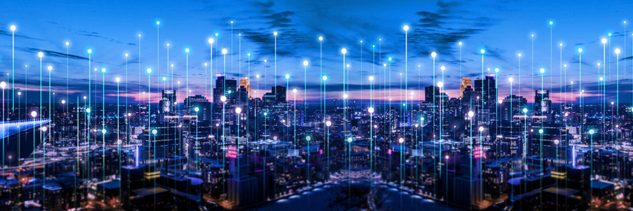 City with visual industrial network