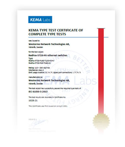 Certifikát Redfox-5728 Kema.