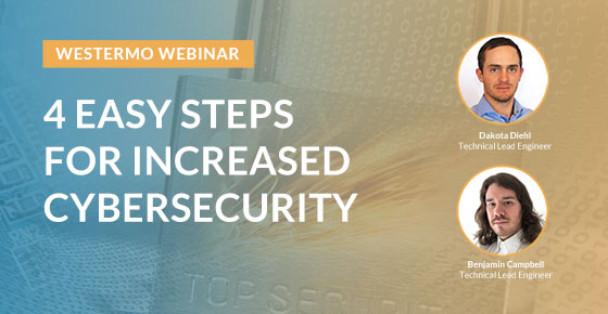 Westermo industrial cybersecurity webinar artwork.