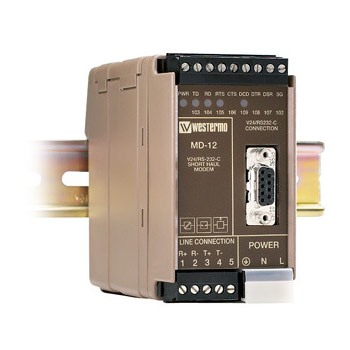Westermo Short haul modem for extending RS-232 communication.