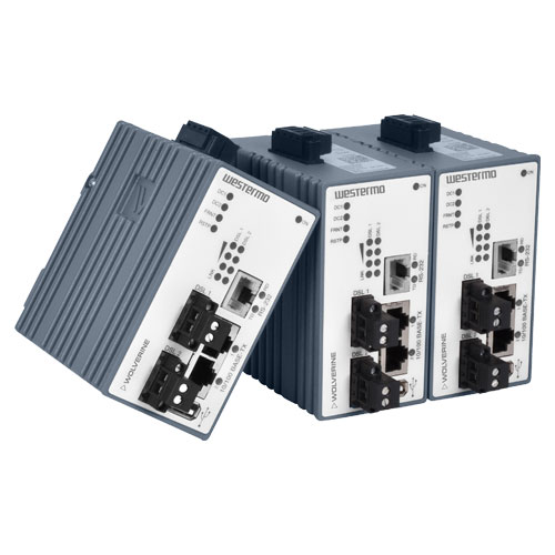 Westermo Wolverine series of industrial Ethernet extenders.