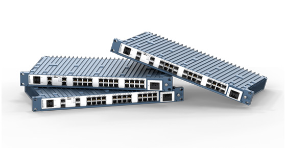 Westermo RedFox series industrial 19 inch rackmount switches.