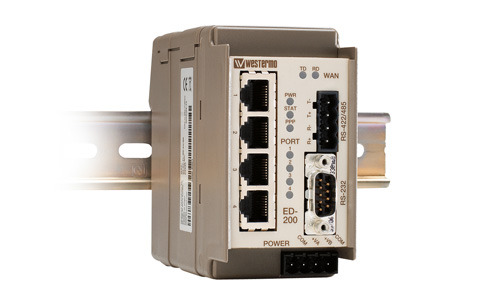 The ED-200 industrial Ethernet remote access router by Westermo.