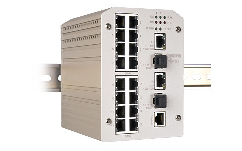 Industrial gigabit switch Westermo MDI-118-F2G.