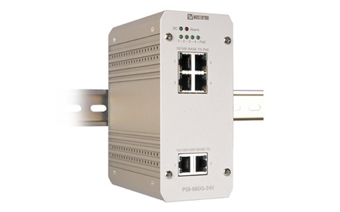 4 PoE+2Gb Booster PoE Switch PSI-660G-24V by Westermo