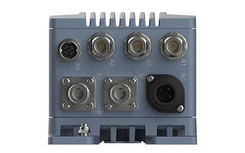Westermo Ibex-RT-280 IWLAN Dual Fibre Access Point, right side view.
