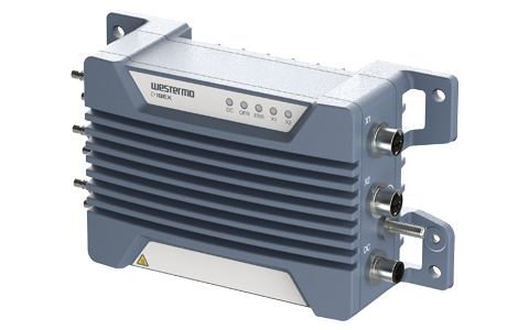 Westermo Ibex-RT-610 EN 50155 WLAN Dual Radio Access Point, right view.
