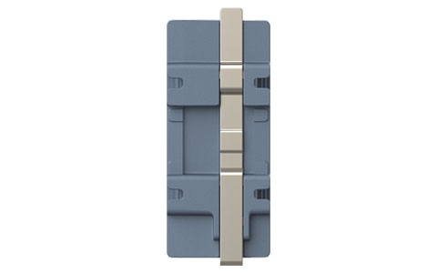Image of the back of lynx 3510, an industrial poe Ethernet switch with DIN-rail mounting