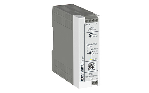 Westermo PS-60 Power Supply left front view.