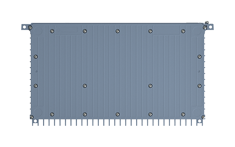 Westermo Industrial Rackmount Switch Redfox-5328 bottom view.
