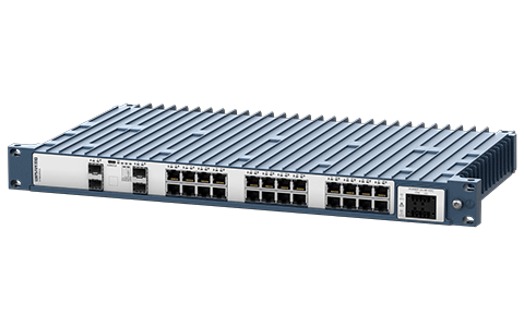 Westermo Industrial Rackmount Switch Redfox-5328-F4G-T24G right view.