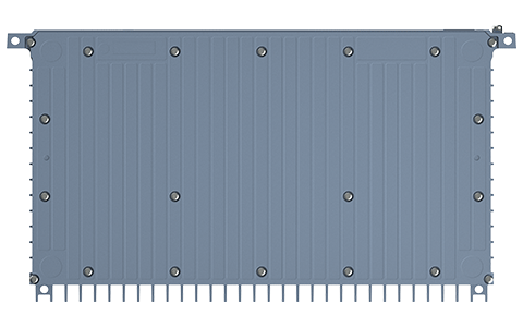 Westermo Industrial Rackmount Switch Redfox-5528 bottom view.
