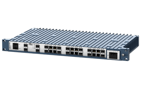 Westermo Industrial Rackmount Switch Redfox-5528-F16G-T12G right view.