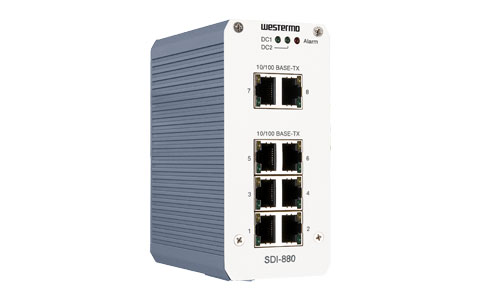 Westermo SDI-880 Unmanaged 8 port industrial Ethernet Switch.