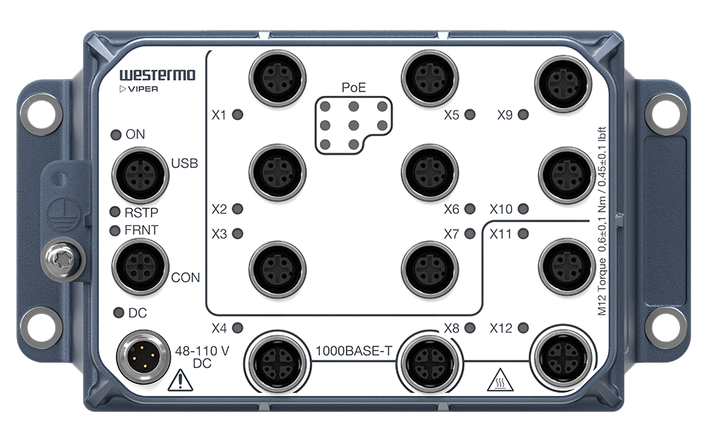 Picture of a Westermo Viper-3512-(E)-T3G-T1-P8-PPC