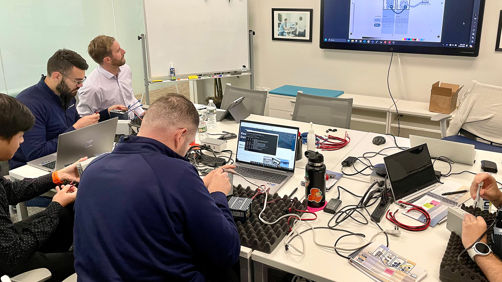 Group of people from Frauscher joining the Westermo Academy training courses