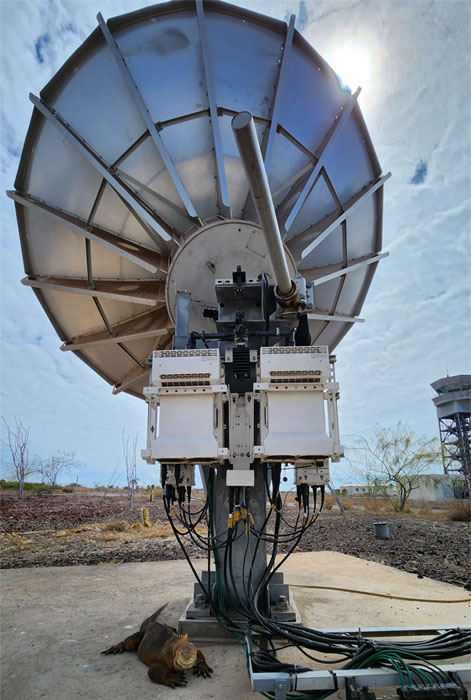 Satellite at Baltra airport 