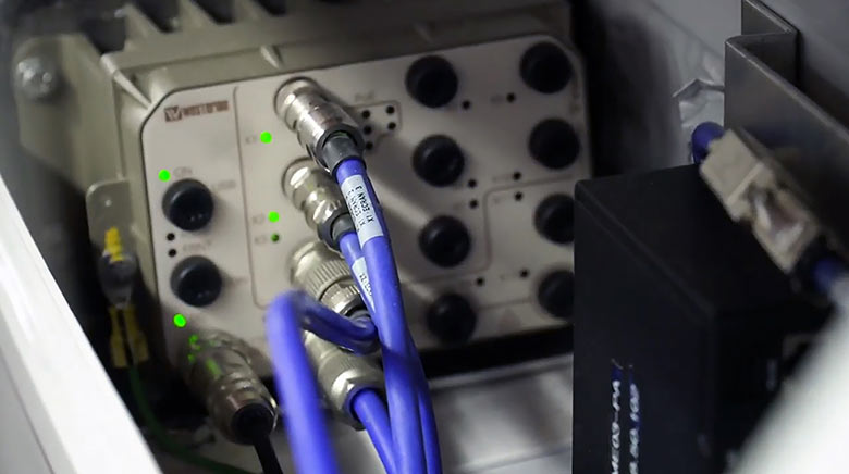 Westermo Viper Ethernet switch installed on a Orlyval aiport shuttle.