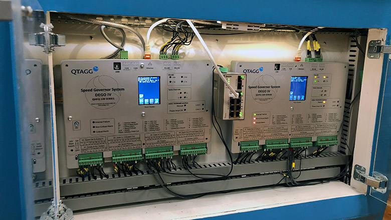 Westermo’s Lynx switch installed on Qtagg’s test rig.