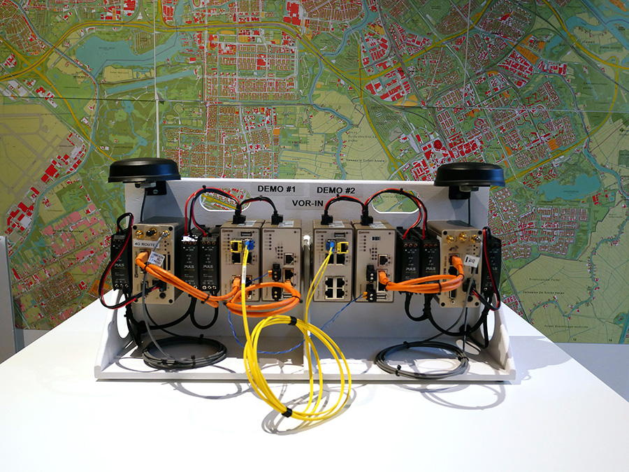 Testrig with Westermo switches.
