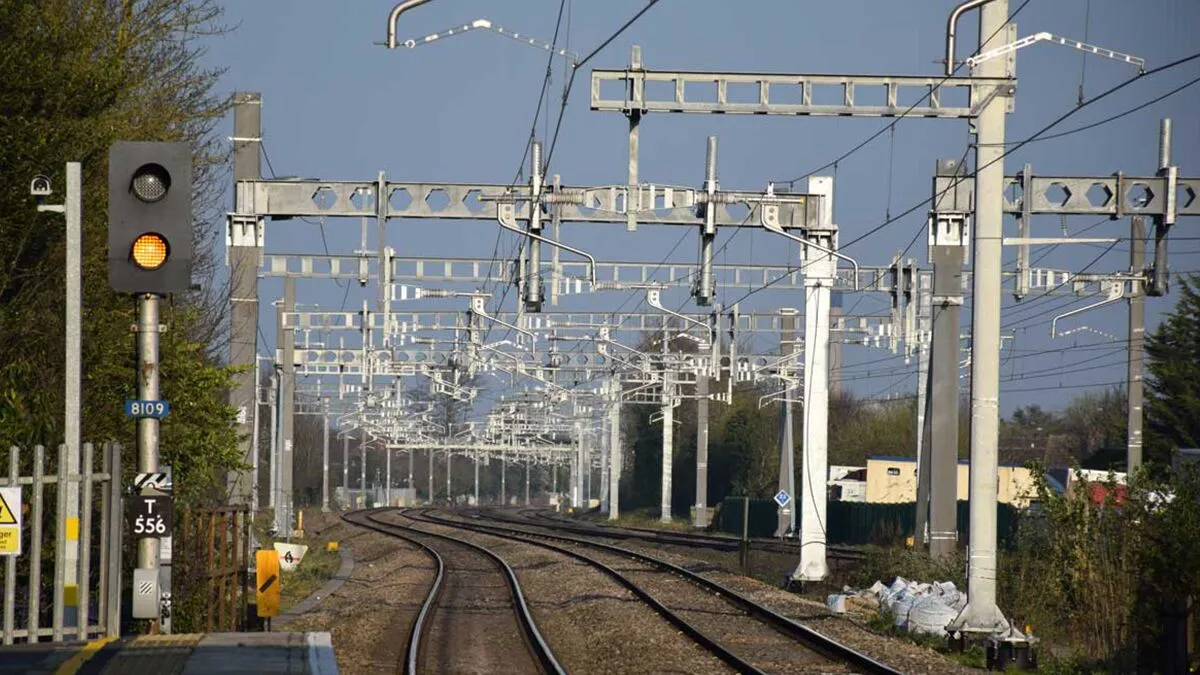 section of track on the anglia route