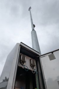trackside cabinet with Wi-Fi equipment