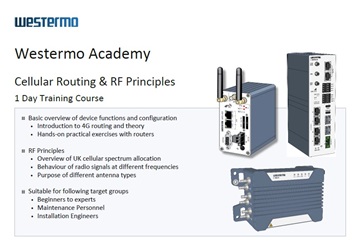 Spot for UK cellular routing course Image of datasheet