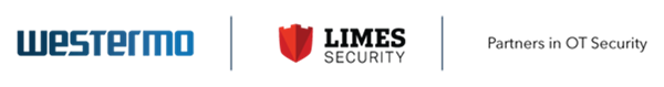 Westermo x Limes Security partnership logo.