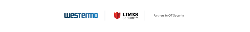 Westermo x Limes Security partnership logo.