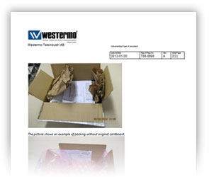 Shipping instructions warranty