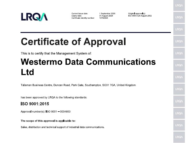 WestermoUK ISO9001:2015